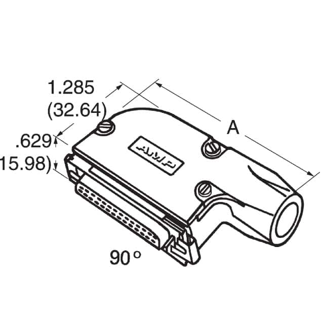5745652-3 TE Connectivity AMP Connectors  Capots de connecteurs D-Sub en forme de D